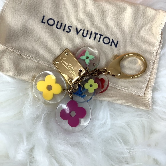 🌸 LOUIS VUITTON Multicolor Fleurs Key Holder and Bag Charm🌸 - Picture 5 of 7